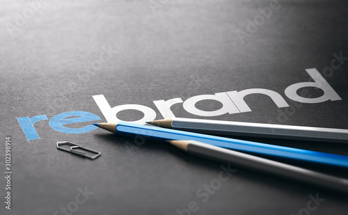 Rebrand Strategy, Marketing and Brand Management Concept. photo