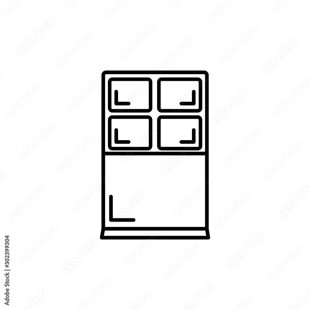 Isolated chocolate donut icon line design Isolated chocolate donut icon line design