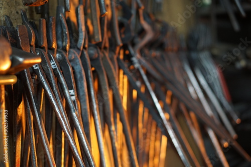 Schmied, Werkzeug, Ornament, Rost, Staub, Metall, Eisen, Feuer, Zangen, Handwerk, Schmied, schmieden, Arbeit
