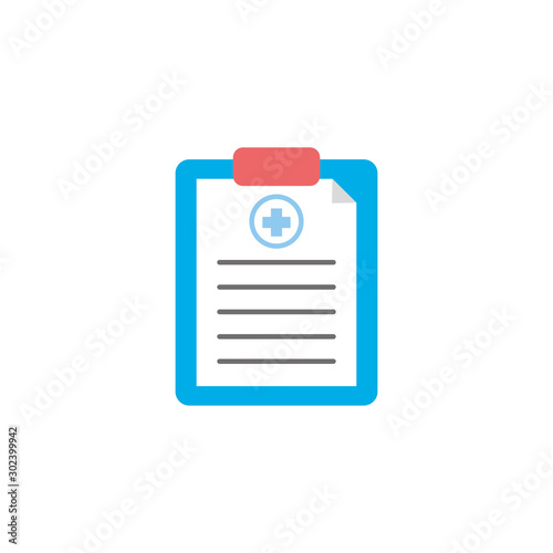 Isolated medical history icon flat design