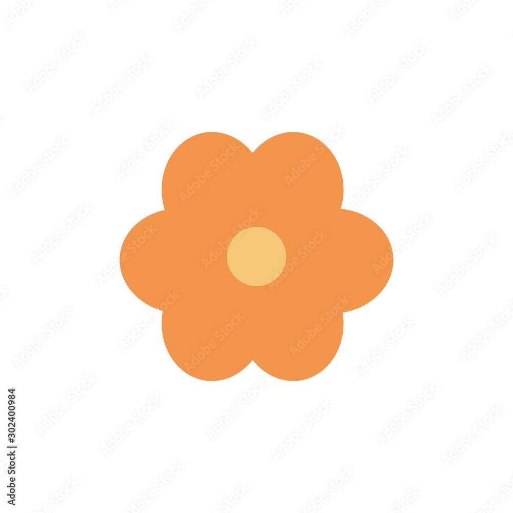 Isolated flower icon flat design Isolated flower icon flat design