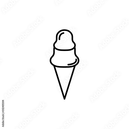 Isolated sweet ice cream icon line design