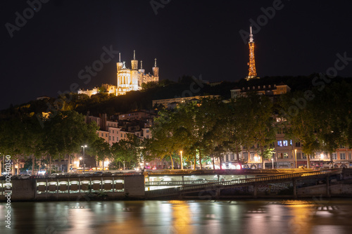 Lyon at night