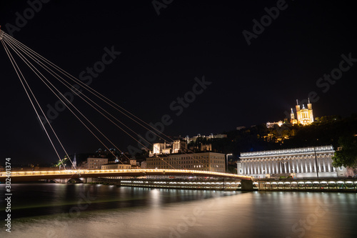 Lyon at night
