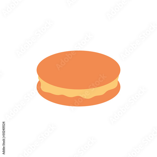 Isolated sweet cookie icon flat design