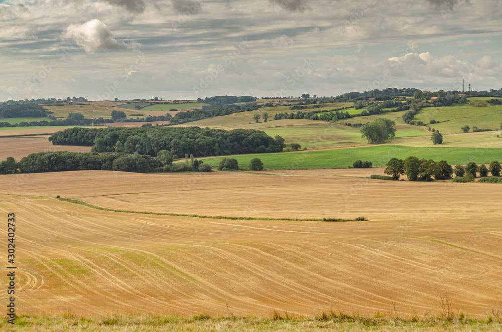 Lincolnshire wolds rural scene