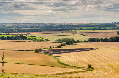 Lincolnshire wolds rural scene photo