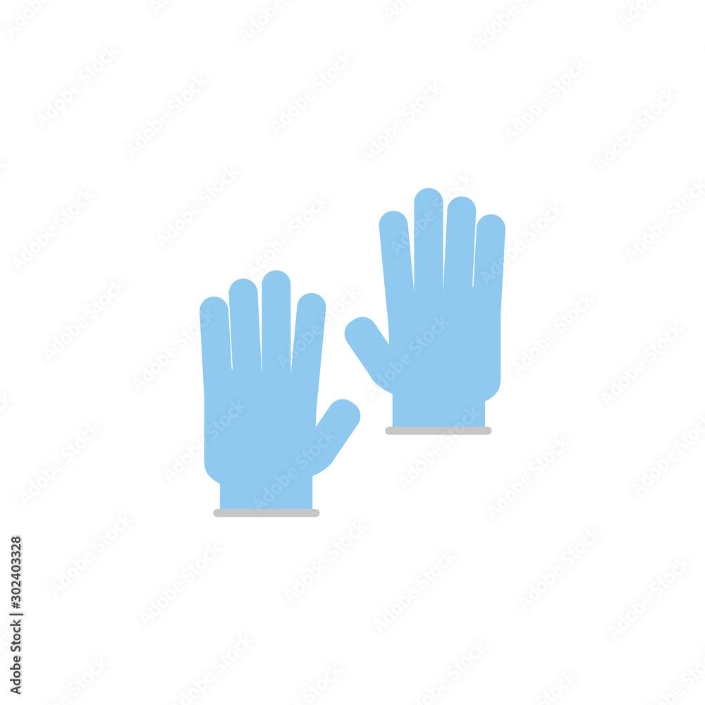 Isolated medical gloves icon flat design Isolated medical gloves icon flat design