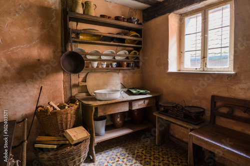 Bad Windsheim, Germany - 16 October 2019: Interior views of a german village house.