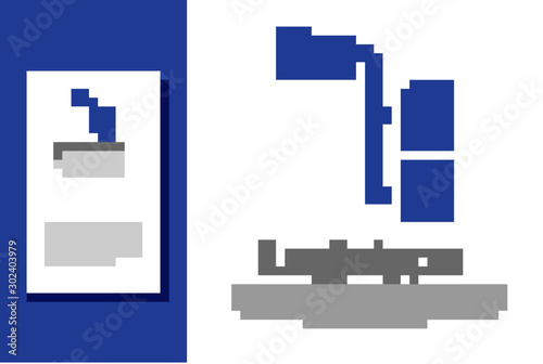 Blue Folder tree icon isolated on white background. Computer network file folder organization structure flowchart. Logo design template element. Vector Illustration
