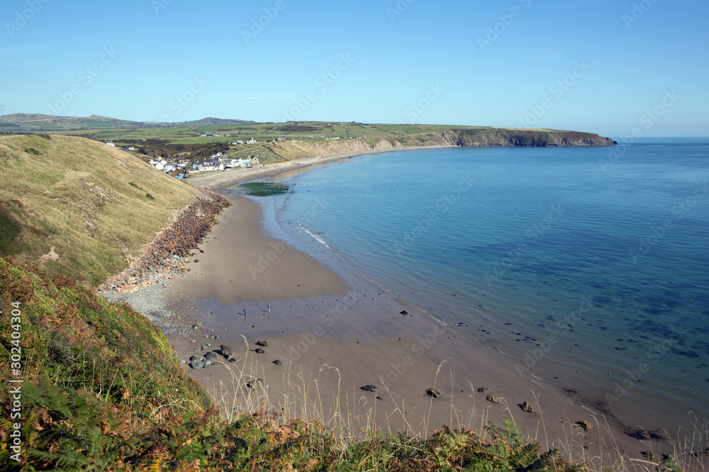 Llyn Peninsula Gwynedd Wales view towards Aberdaron from the west beautiful welsh coast