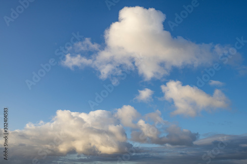 blue sky with white clouds 