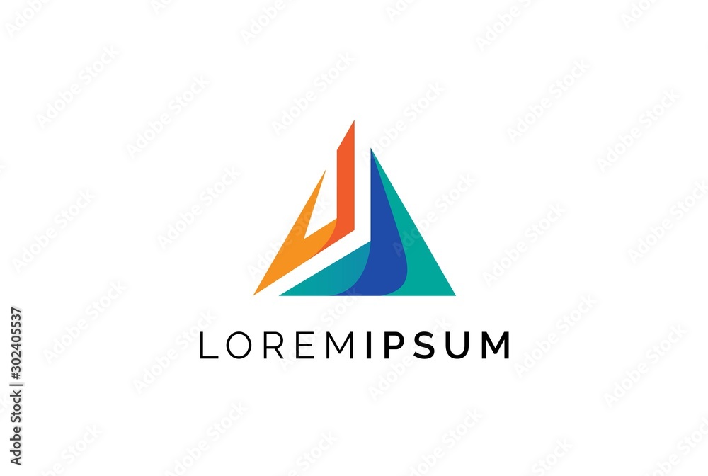 Abstract triangle letter A logo design template vector graphic Abstract triangle letter A logo design template vector graphic