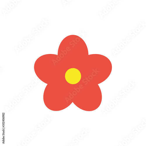 Isolated flower icon flat design