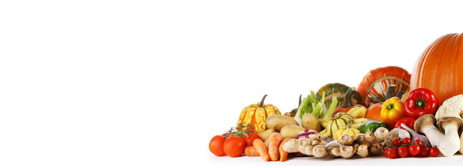 Harvest on white background
