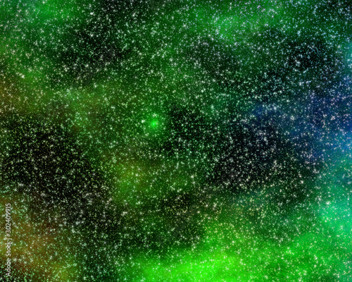 Abstract Green Nebula