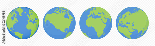 World earth globes, vector ...