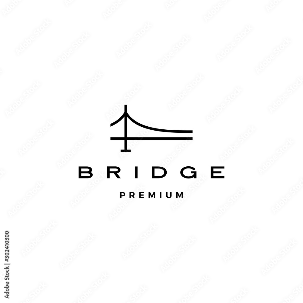 Bridge Logo Vector Icon Illustration Line Outline Monoline Stock ベクター Adobe Stock Bridge Logo Vector Icon Illustration Line Outline Monoline Stock ベクター Adobe Stock