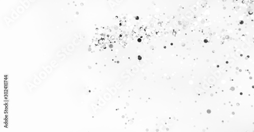 Leinwand Poster Blurred abstract monochrome glitter sparkle confetti background or shiny party i