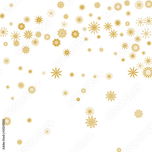 New Year background vector with falling snowflakes