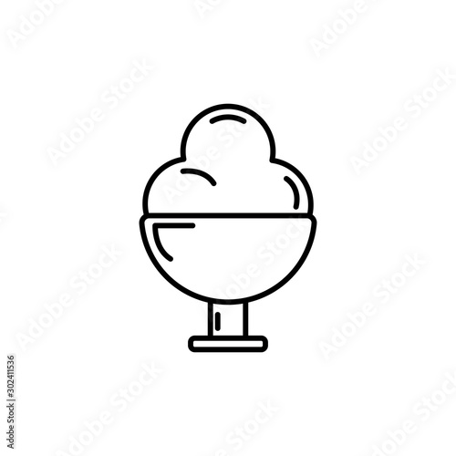 Isolated sweet ice cream icon line design