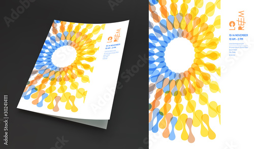 Business event invitation template. Can be used for online courses, master class, seminar, presentation, webinar or lecture. Vector illustration for banner, poster, flyer and magazine page.