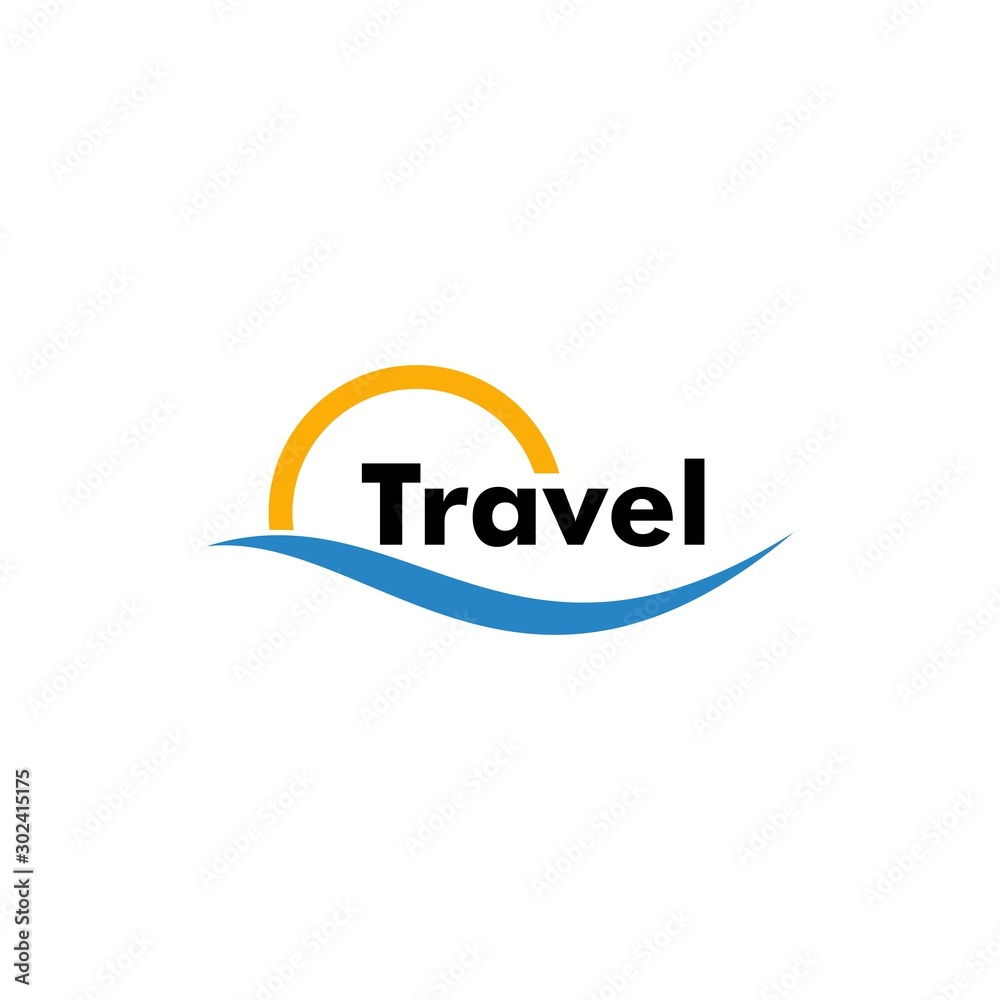 travel logo concept, design vector icon, holiday logo template