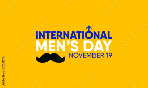 Vector illustration on the theme of International Men's day on November 19th.