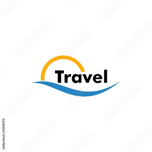 travel logo concept, design vector icon, holiday logo template