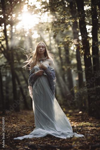 Slika na platnu Fantasy portrait of fairytale beautiful woman.