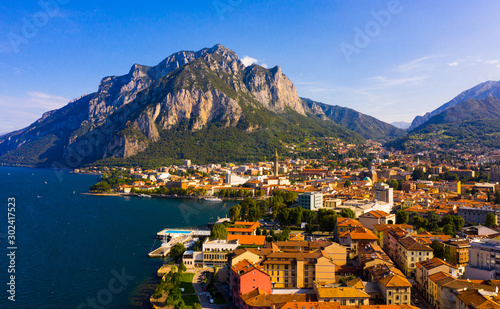 Lecco and Como lake in Italy