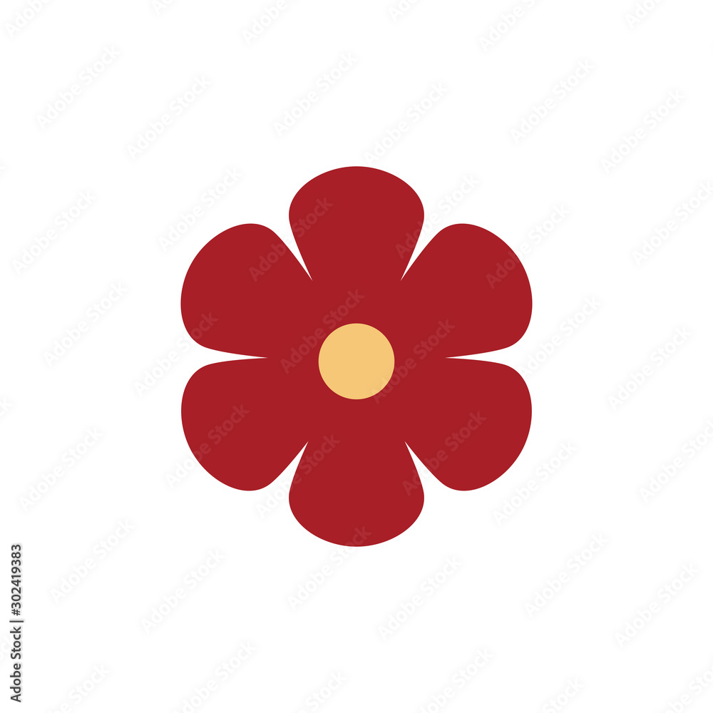 Isolated flower icon flat design Isolated flower icon flat design