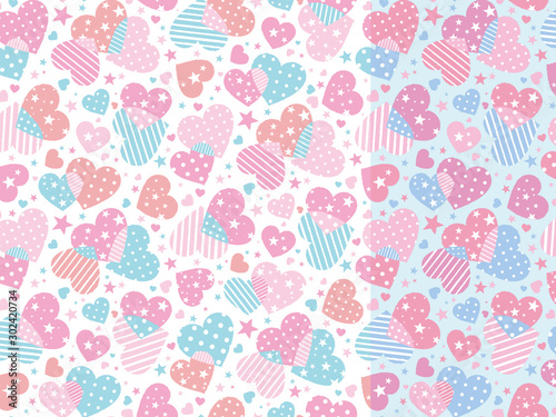 Pattern swatche, a fun party_pink & light blue