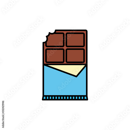 Isolated sweet chocolate icon fill design