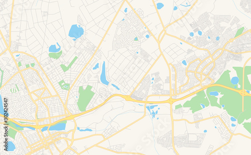 Printable street map of Benoni, South Africa