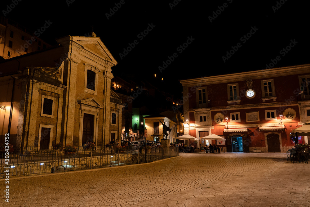 Arpino, Italy, by night