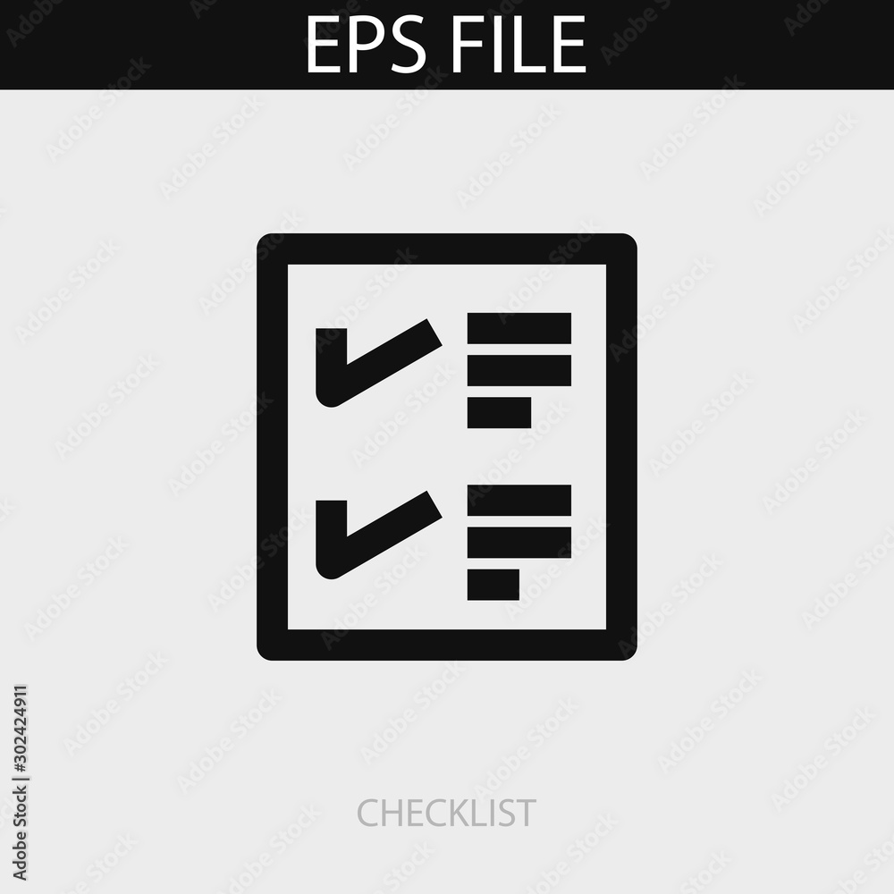 Checklist icon. EPS vector file Checklist icon. EPS vector file