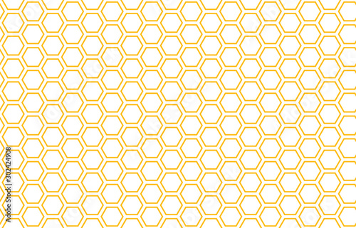 Tablou canvas Bee honey comb background seamless