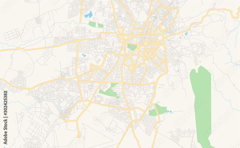 Printable street map of Asmara, Eritrea Printable street map of Asmara, Eritrea