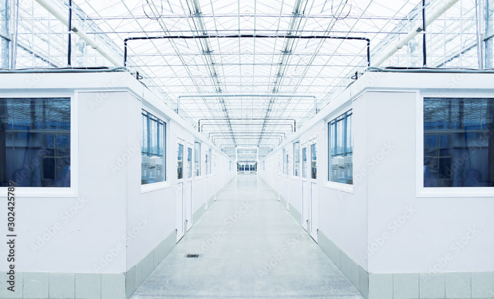 Obraz premium Typical module office boxes for use on production sites.