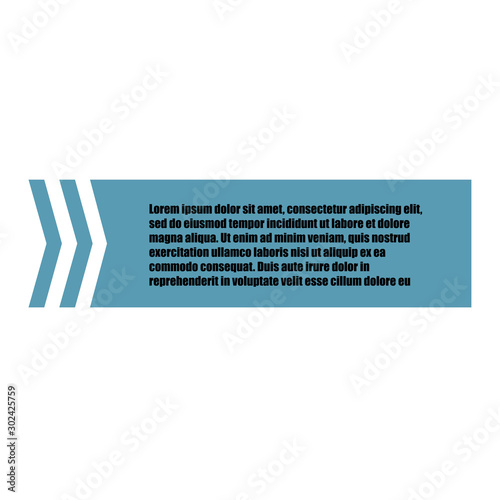 Innovative vector quotation template in quotes against the Blue backdrop. Creative vector banner illustration with a quote in a frame with quotes.