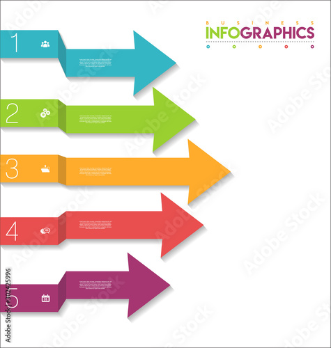 Modern infographic colorful design template