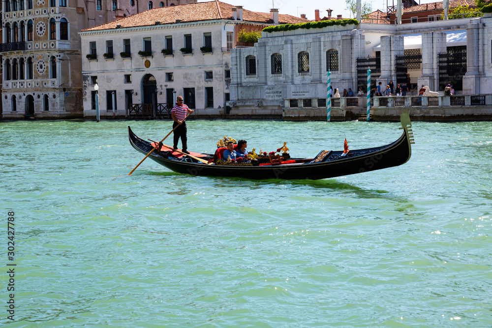 Grand Canal in Venice on sunny day