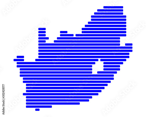 Karte von Südafrika