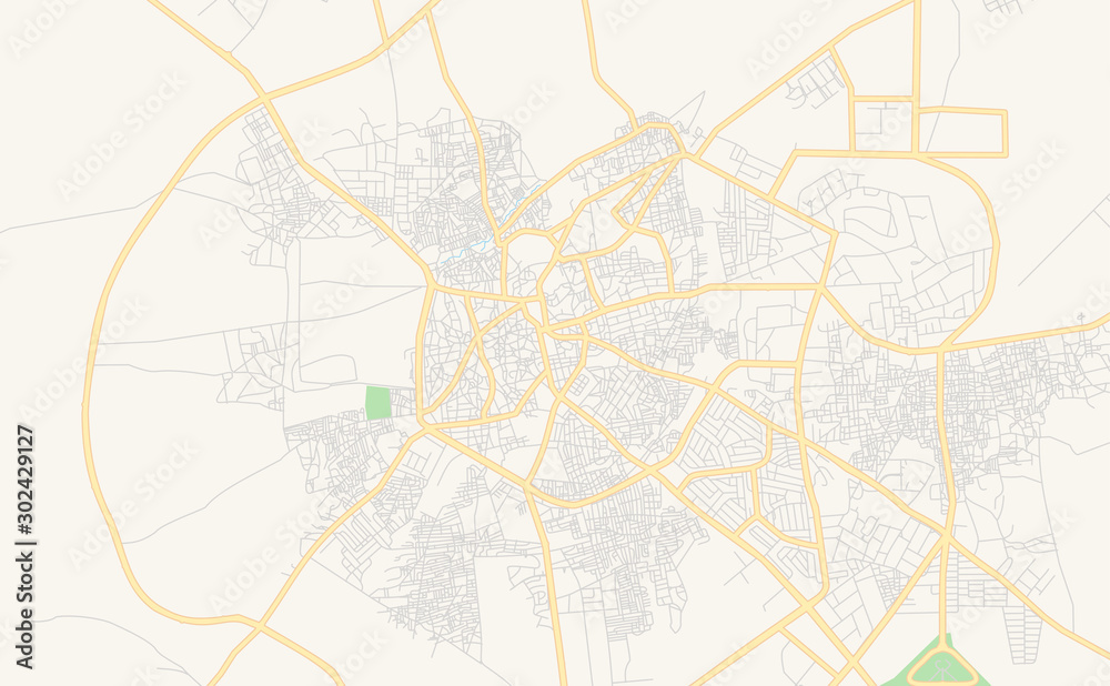 Printable street map of Katsina, Nigeria