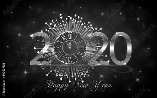 Happy New Year 2020. Backgr...
