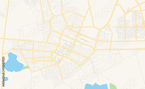 Printable street map of Welkom, South Africa photo