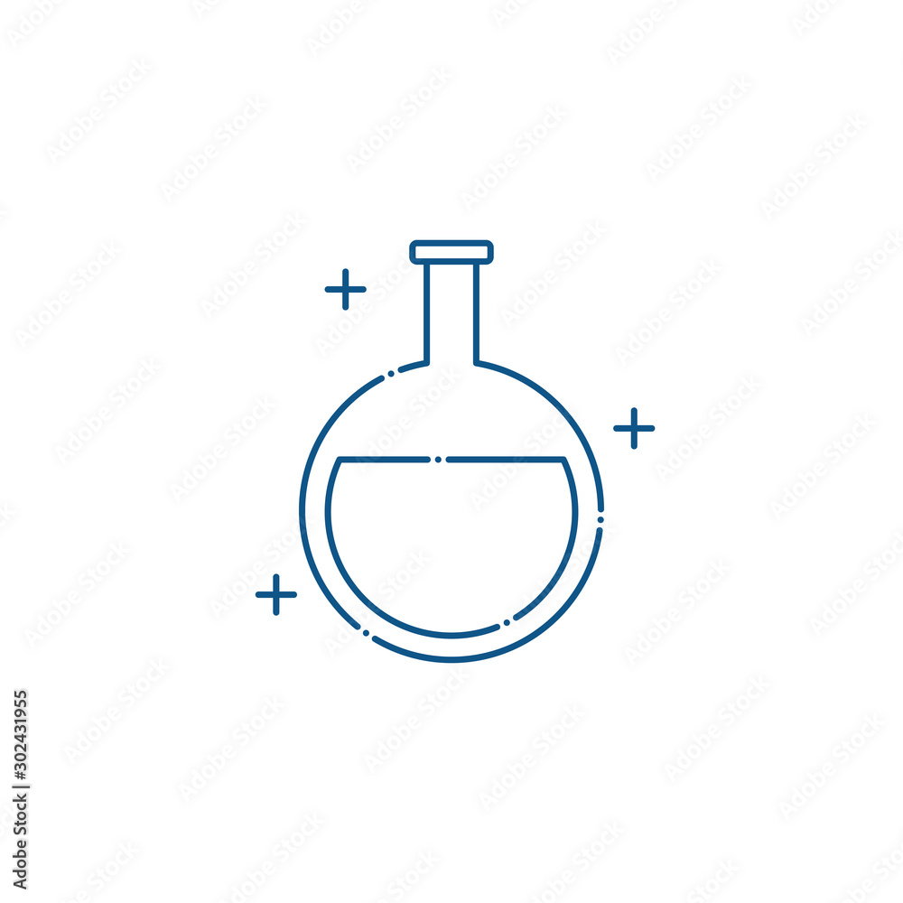 Isolated laboratory flask icon line design