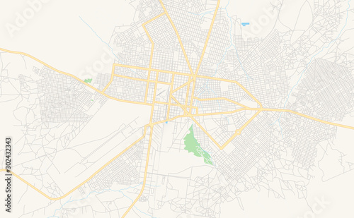 Printable street map of Bobo-Dioulasso  Burkina Faso