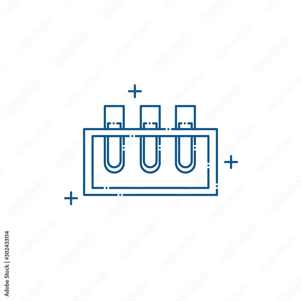 Isolated medical test tube icon line design Isolated medical test tube icon line design